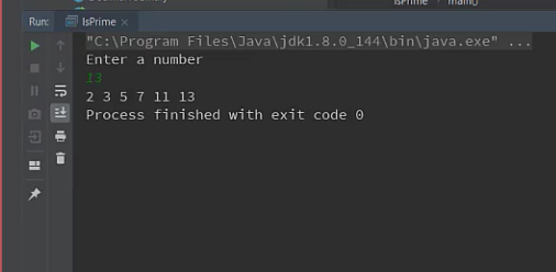 سورس کد برنامه چاپ اعداد اول کوچک از n در زبان برنامه نویسی جاوا